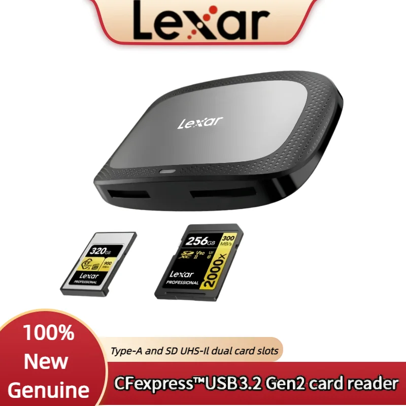 

Lexar CFexpress Type A card reader 10Gbps 8K 2-in-1 Hi-Speed USB 3.2 Gen2 SD Card Reader USB Type C Interface CFE Card Reader