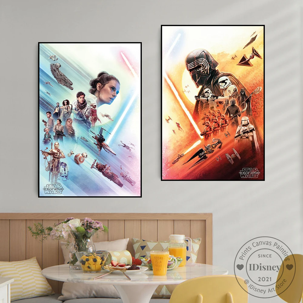 Disney Star Wars Movies Poster Wall Art The Rise Of Skywalker Films Prints Canvas Painting Anime Best Gift Room Home Decoration