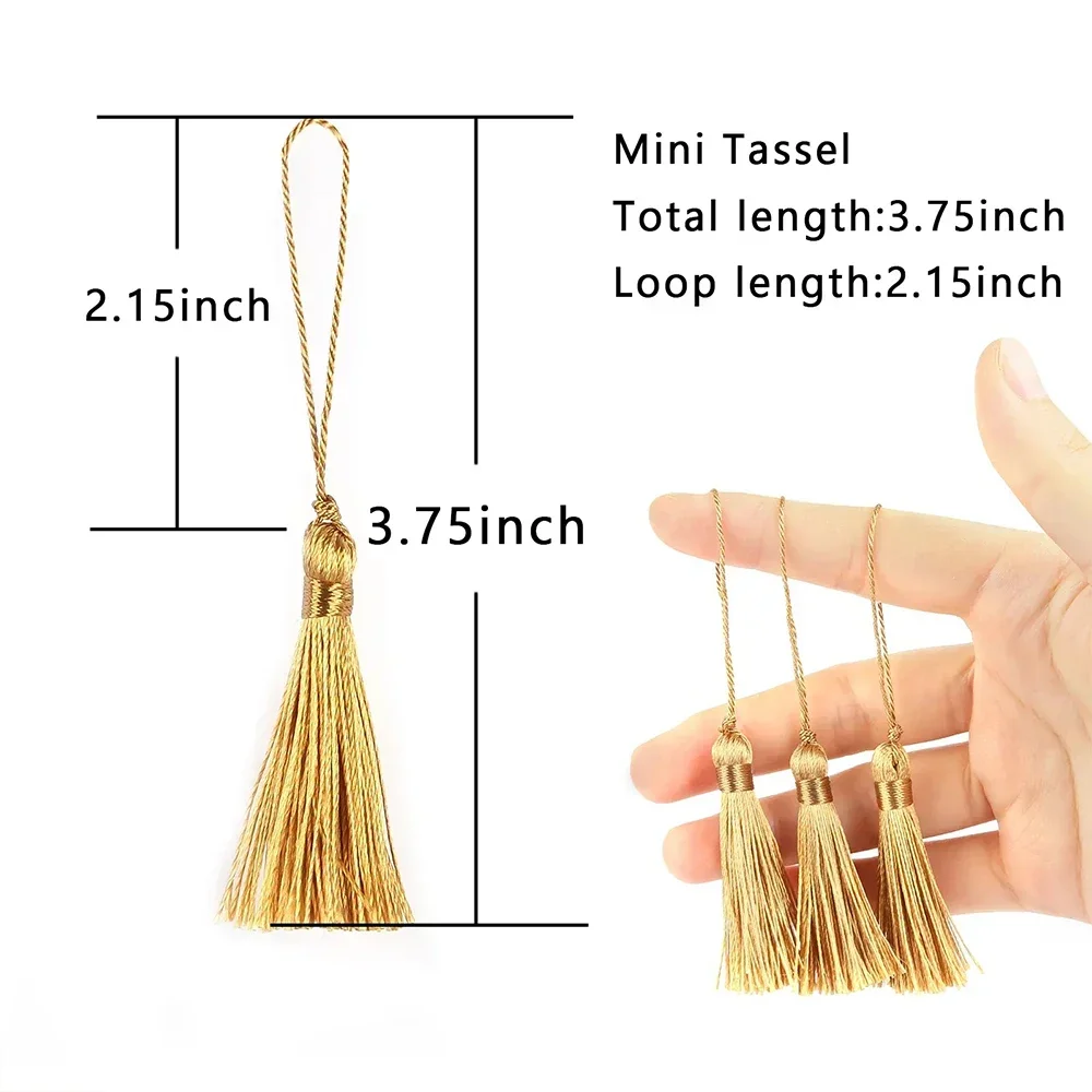 10pcs/50pcs Tassel 9.5cm/3.75 inch Key Tassels DIY Hanamade Bookmark Tassels for Crafts Accessories of Home and Furiture Decor