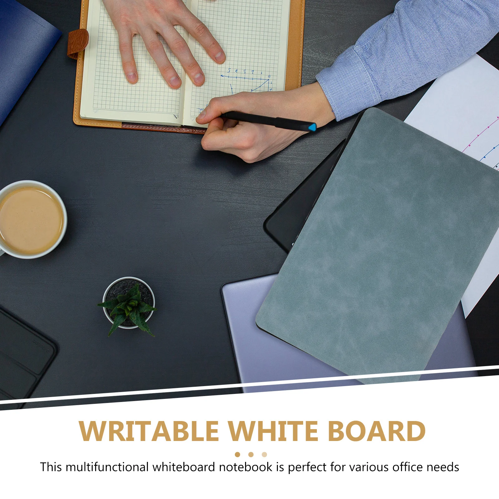 دفتر ملاحظات محمول مقاس A5 قابل للمسح، لوحة بيضاء صغيرة قابلة للكتابة، لوازم لوحة خطة المكتب، سبورة بيضاء محمولة #4