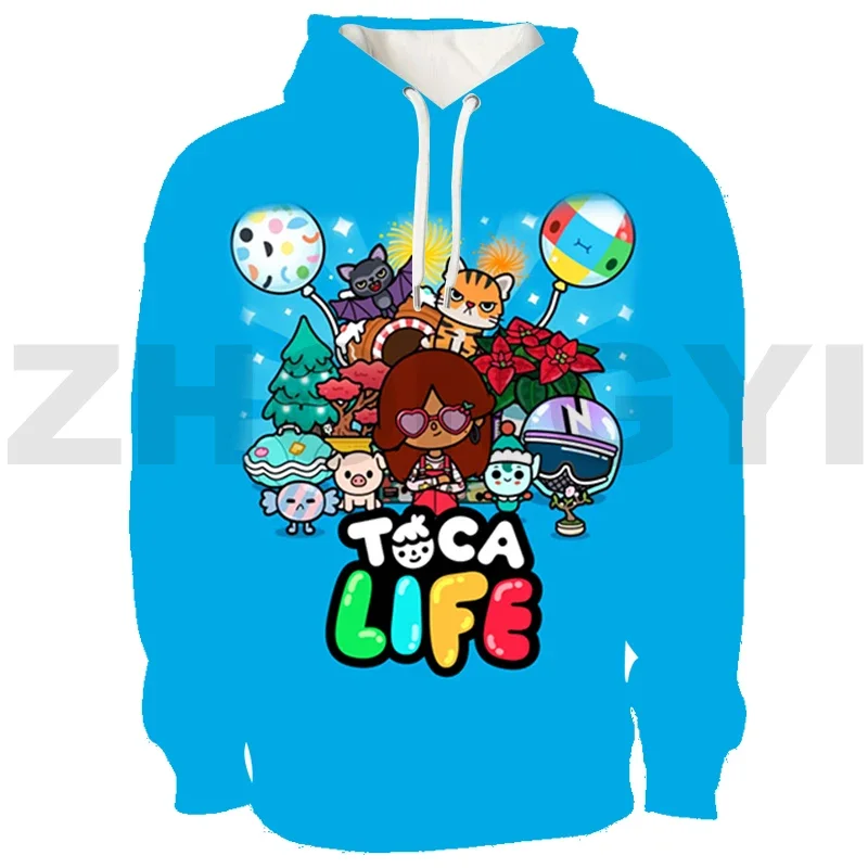 

Harajuku 3D Anime Toca Boca Hoodie Cartoon Tops Toca Life World Game Hoodie Sweatshirt Pullover Oversized Streetwear Teenagers