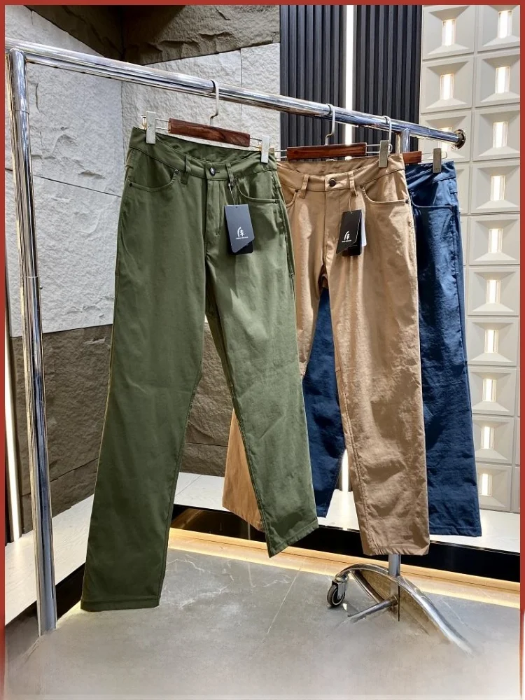 

Уличные мужские прямые повседневные брюки, однотонные весенние новые легкие брюки Busin с 3D пошивкой, молодежные модные городские брюки