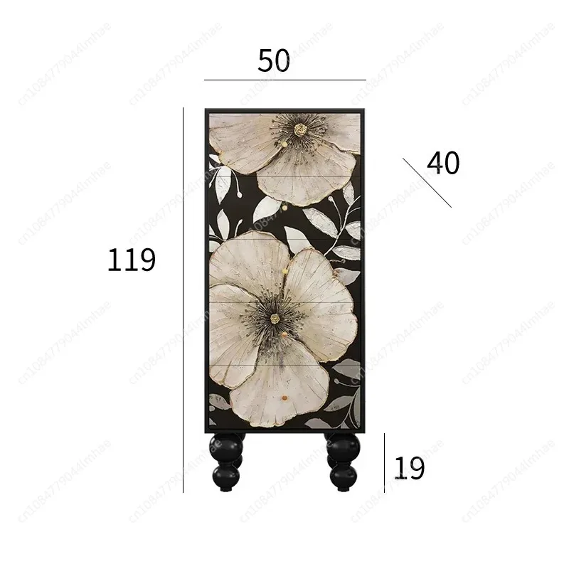

Modern Minimalist Solid Wood Chest of Drawers Living Room Wall Hallway Curio Cabinet Bedroom Tailstock Chest of Drawer