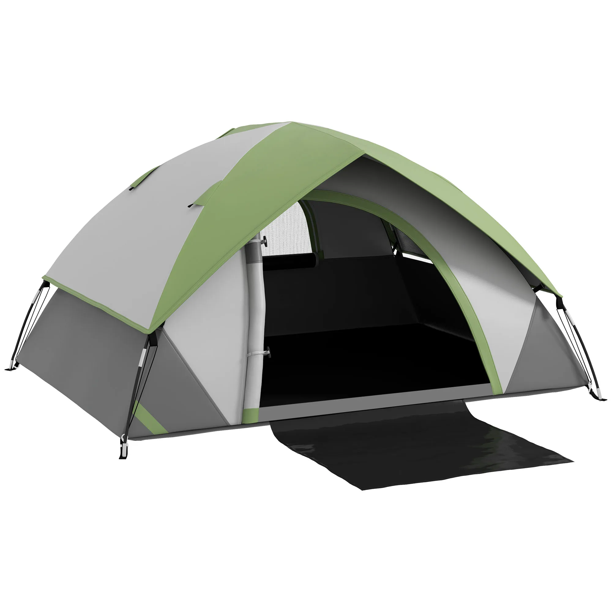 Tenda Outsunny per 2 persone 210x150x110 cm verde