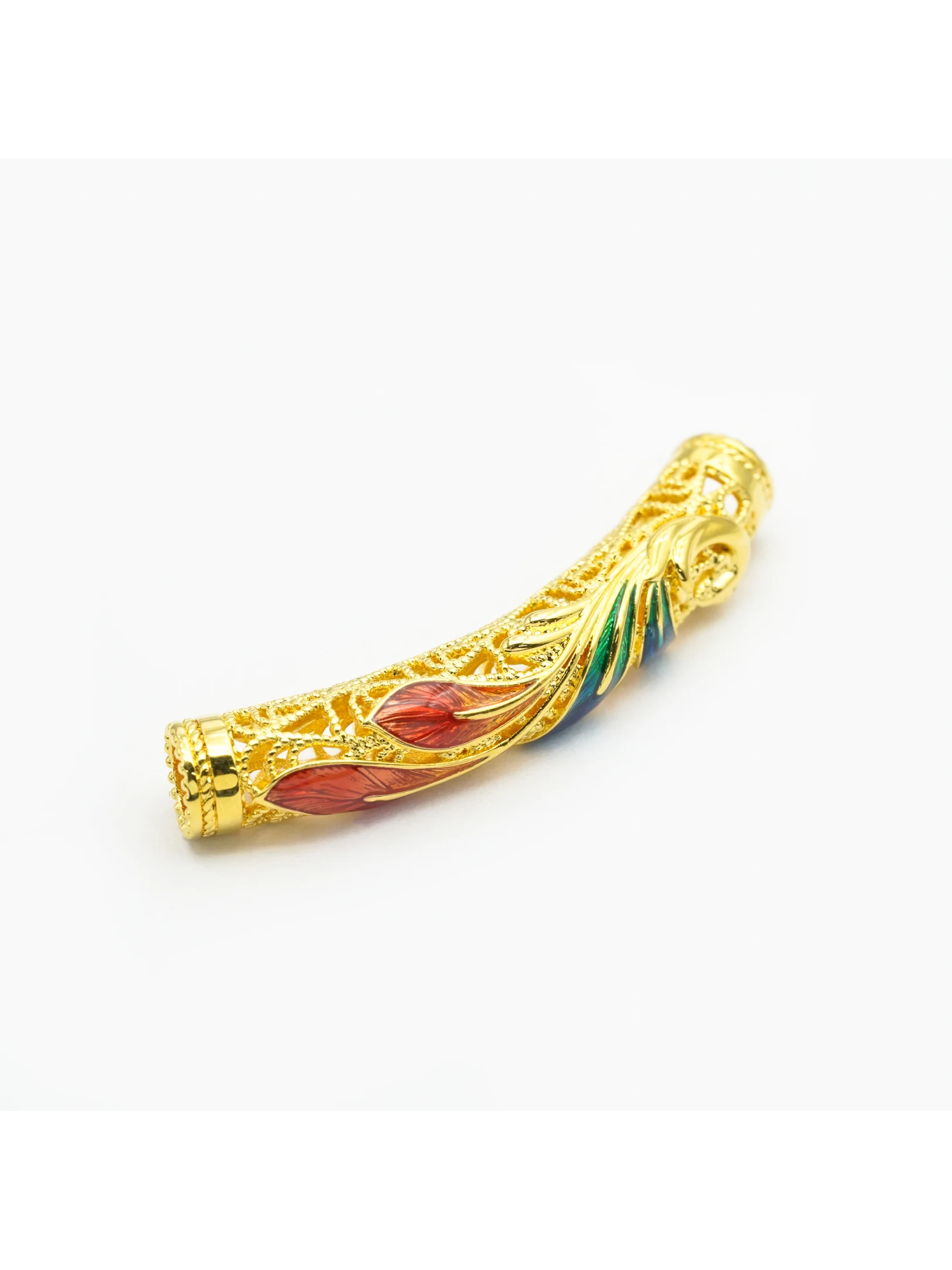 juego-de-joyeria-de-cuerda-de-cuero-roja-con-accesorios-diy-de-tubo-curvo-fenix-de-oro-de-18k-sin-molde-para-mujer-sin-montar-oro