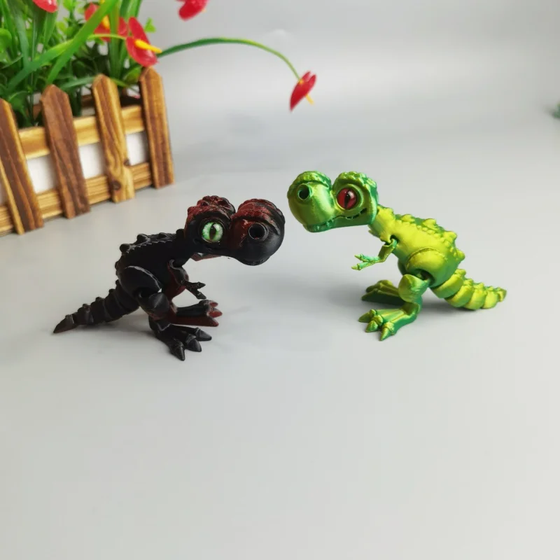 3D พิมพ์ Tyrannosaurus Rex ไดโนเสาร์ที่สมจริงรุ่น Jointed Full Movable ของขวัญวันเกิดสัตว์ที่สมจริงตกแต่งเดสก์ท็อป