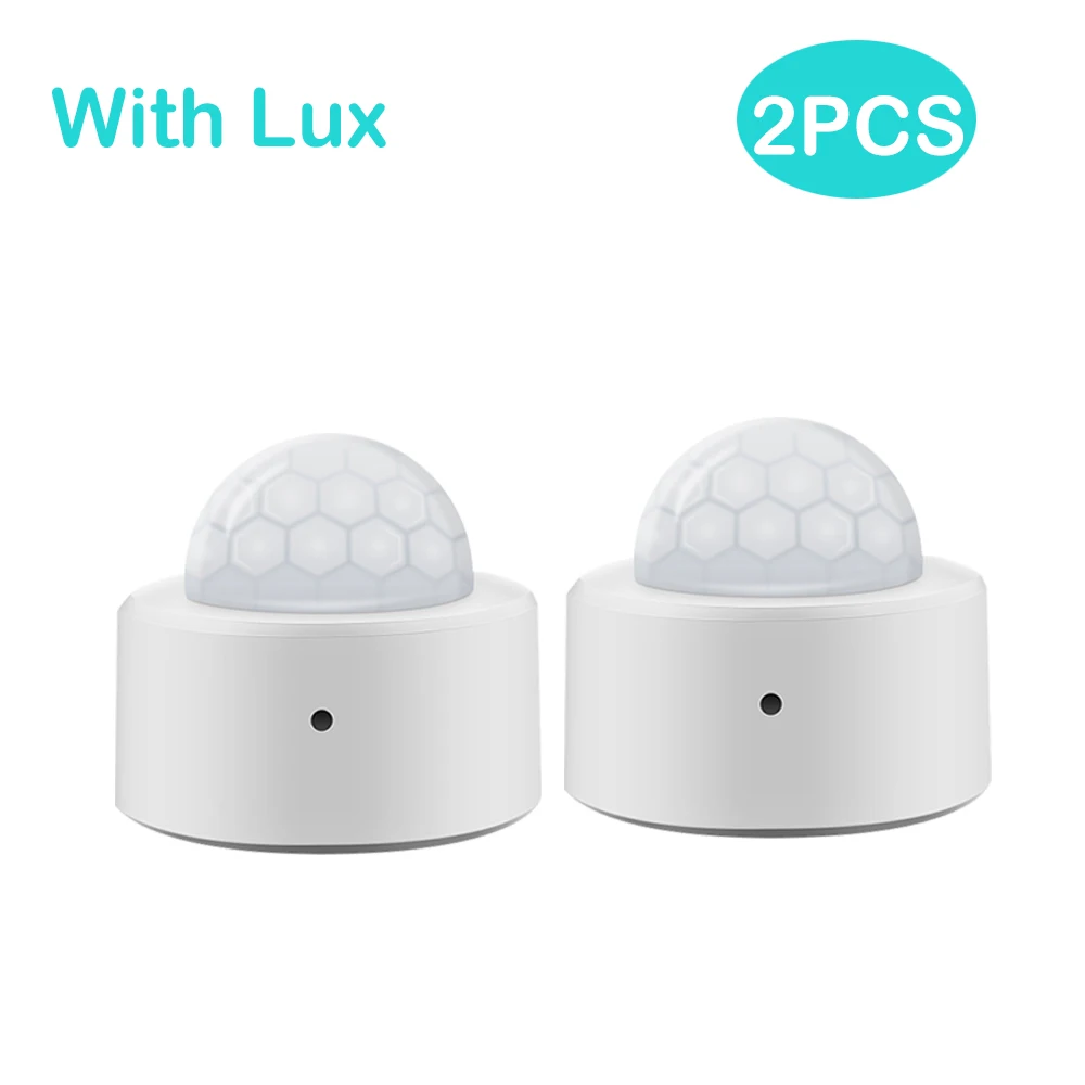 Haozee 2 in 1 Zigbee Mini PIR Bewegingsmelder + Helder Lux Licht Passief Infrarood Beveiliging Inbraakalarm Sensor - afbeelding 1