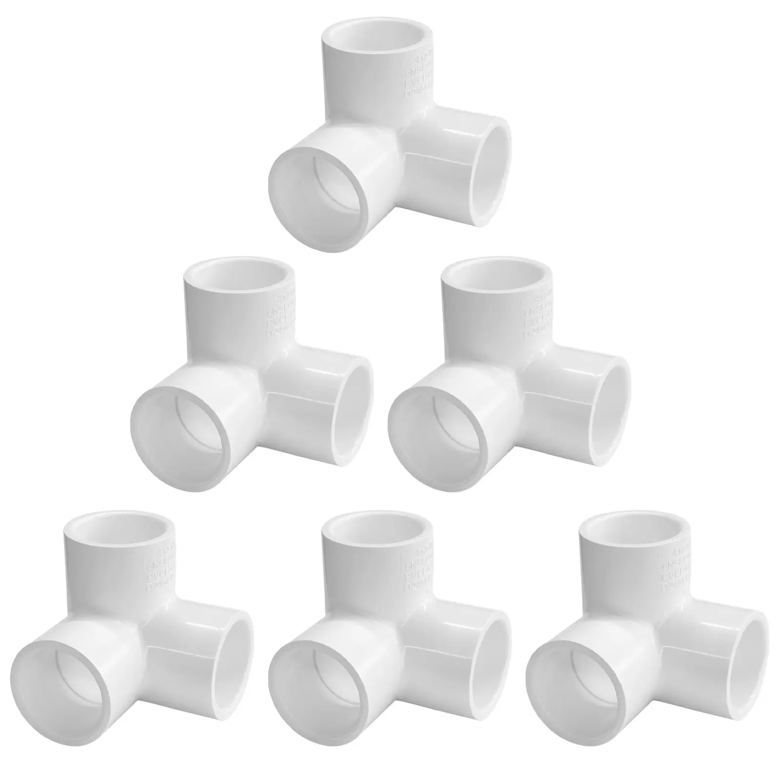 

LESSO, 6 шт., 1-дюймовый тройник для труб из ПВХ, 3-ходовые коленчатые соединительные фитинги, мебельный класс 90 ° Боковое отверстие тройника, угловые фитинги из ПВХ для