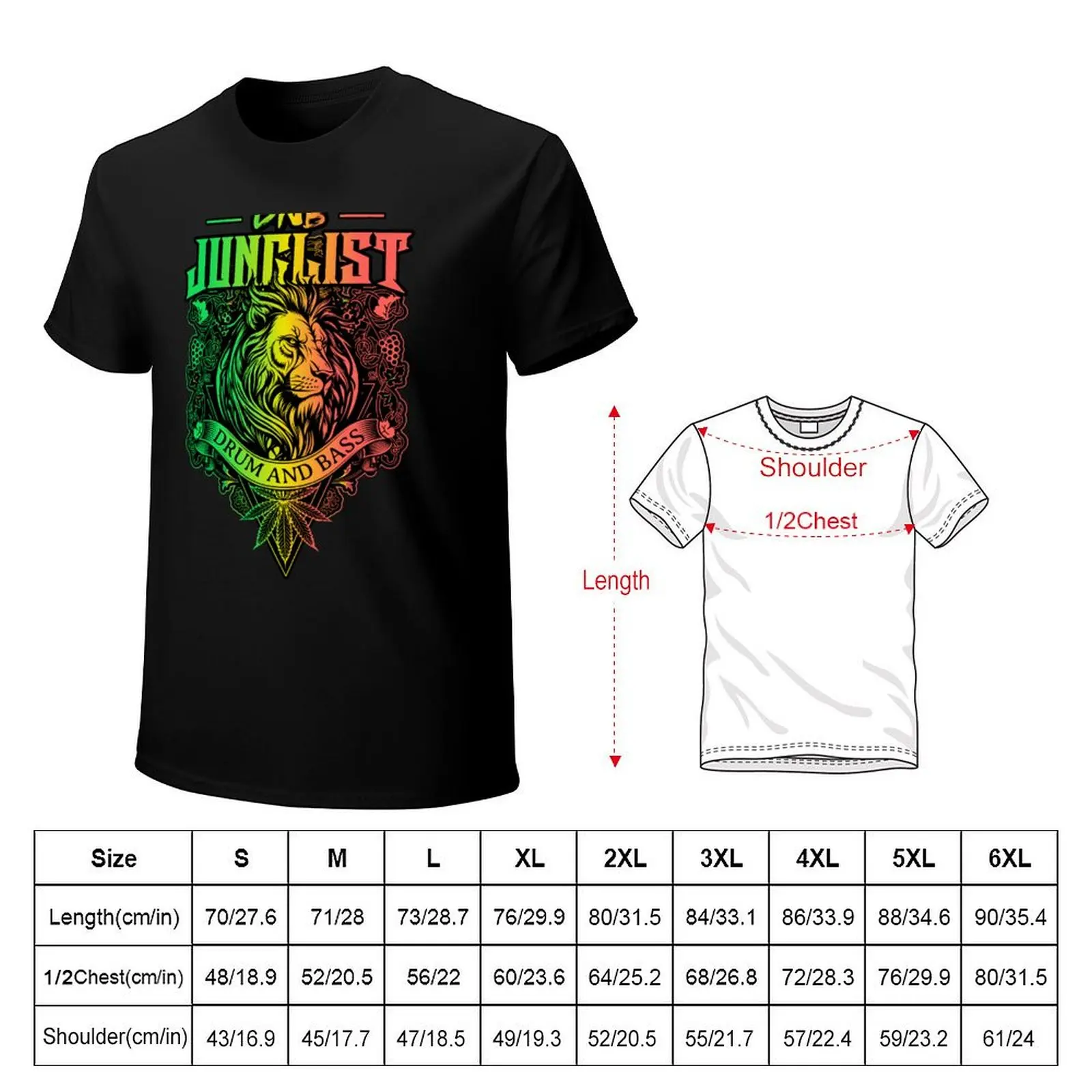 JUNGLIST - Dnb 420 Lion (أحمر/ذهبي/أخضر) تي شيرت Louboutins للأولاد قمصان بيضاء جرافيك تي شيرت للرجال