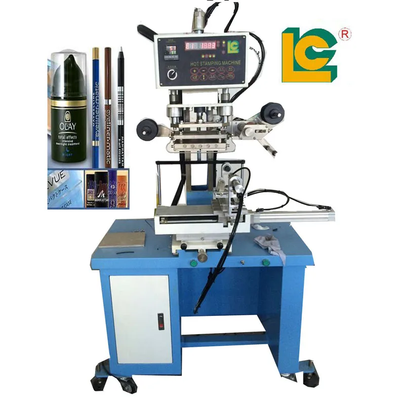 Leather Pneumatic Hot Foil Stamping Machine for Glass Bottle TC-250K Plane and Round Hot Stamping Machine