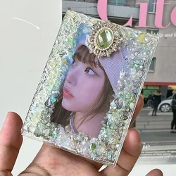 Handmade Flowers Acrylic Picture Frames for Women 3 Inch Kpop Photocard Frame INS Style Creative Girls Gifts Home Decoration