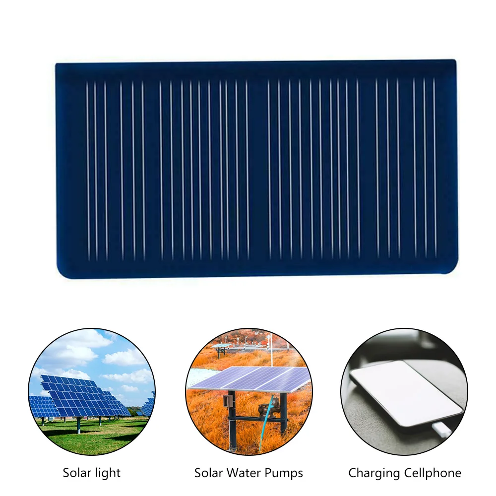 1Pcs 5V Solar Panel Epoxy Panel Polysilicon Board with Wire Mini DIY Solar System Module for Battery Power Charger Solar String