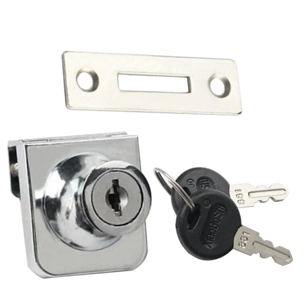 Display Suitcase Lock Alloy Glass Cabinet Latch Chrome Plated One to One or Master Key for Showcase