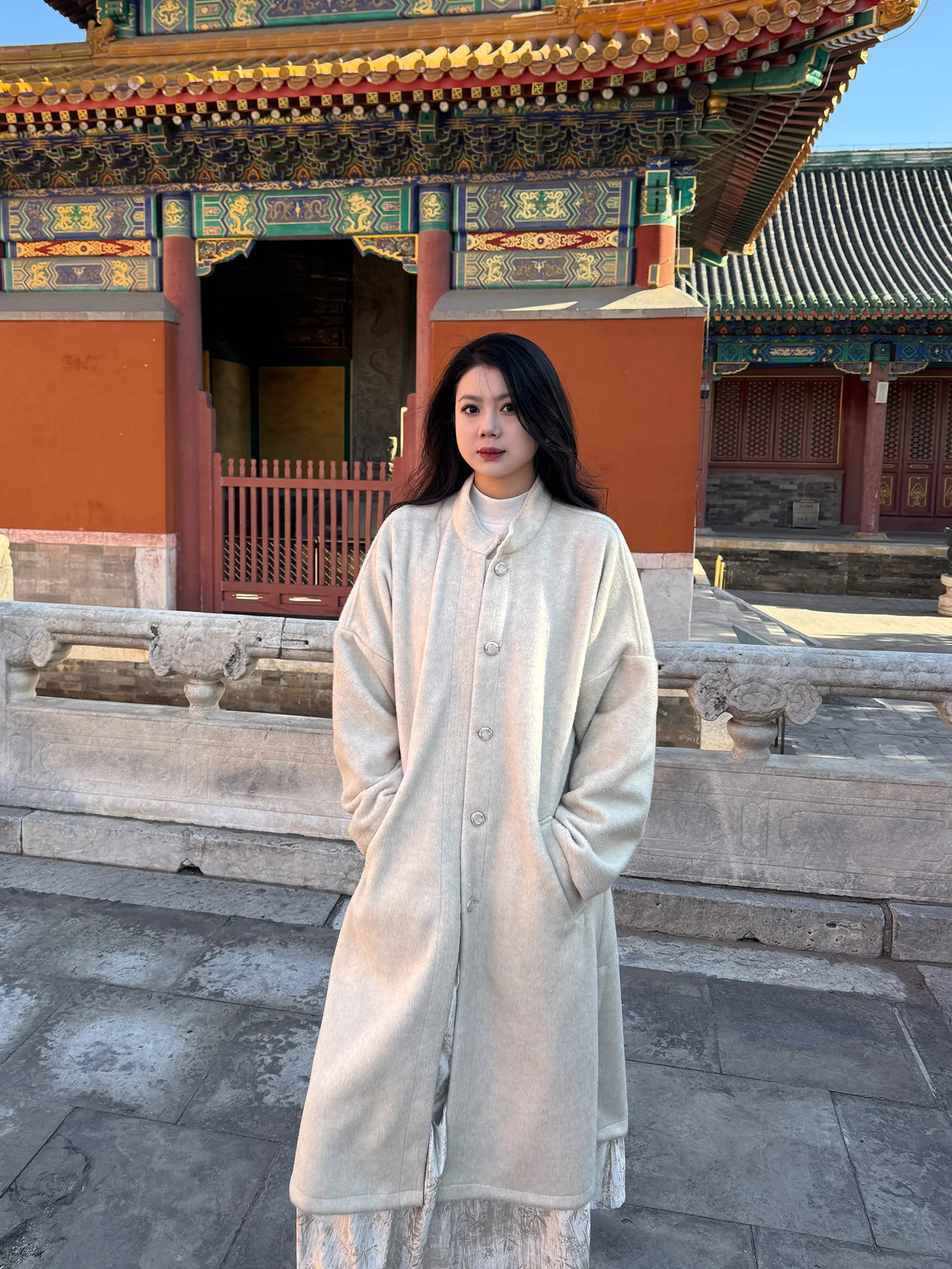 

Комплект Hanfu Dr. Тан Цзин Сюэ больших размеров: удлиненный повседневный зимний модный женский традиционный костюм