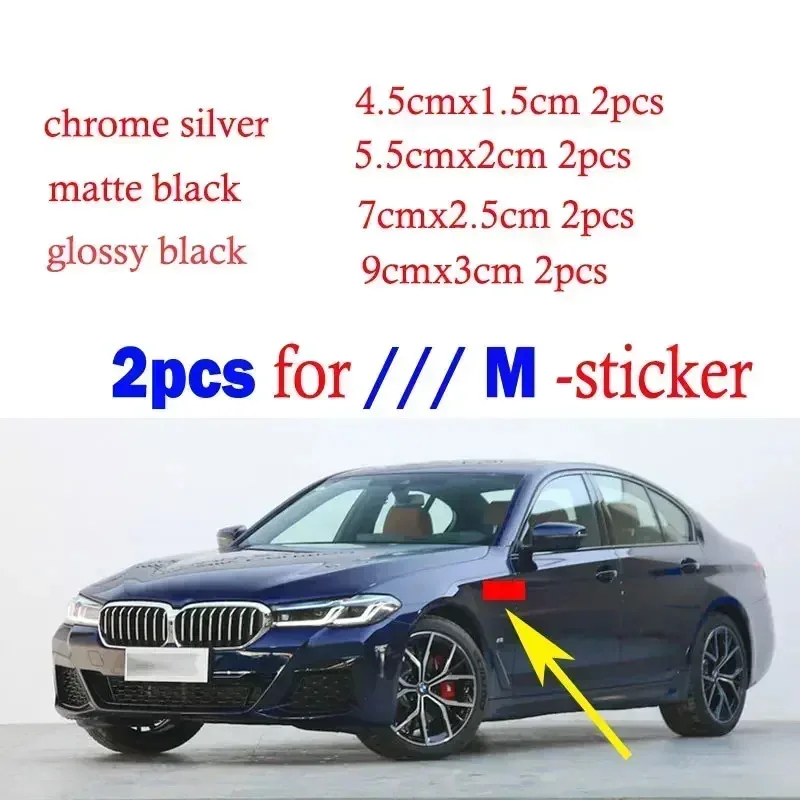 

2pcs M Sport / Power Set Emblems Stickers Badges Wing Side Fender Car Styling Logo for BMW M3 M5 320 325 E36 E46 E90 E92 F10 F30