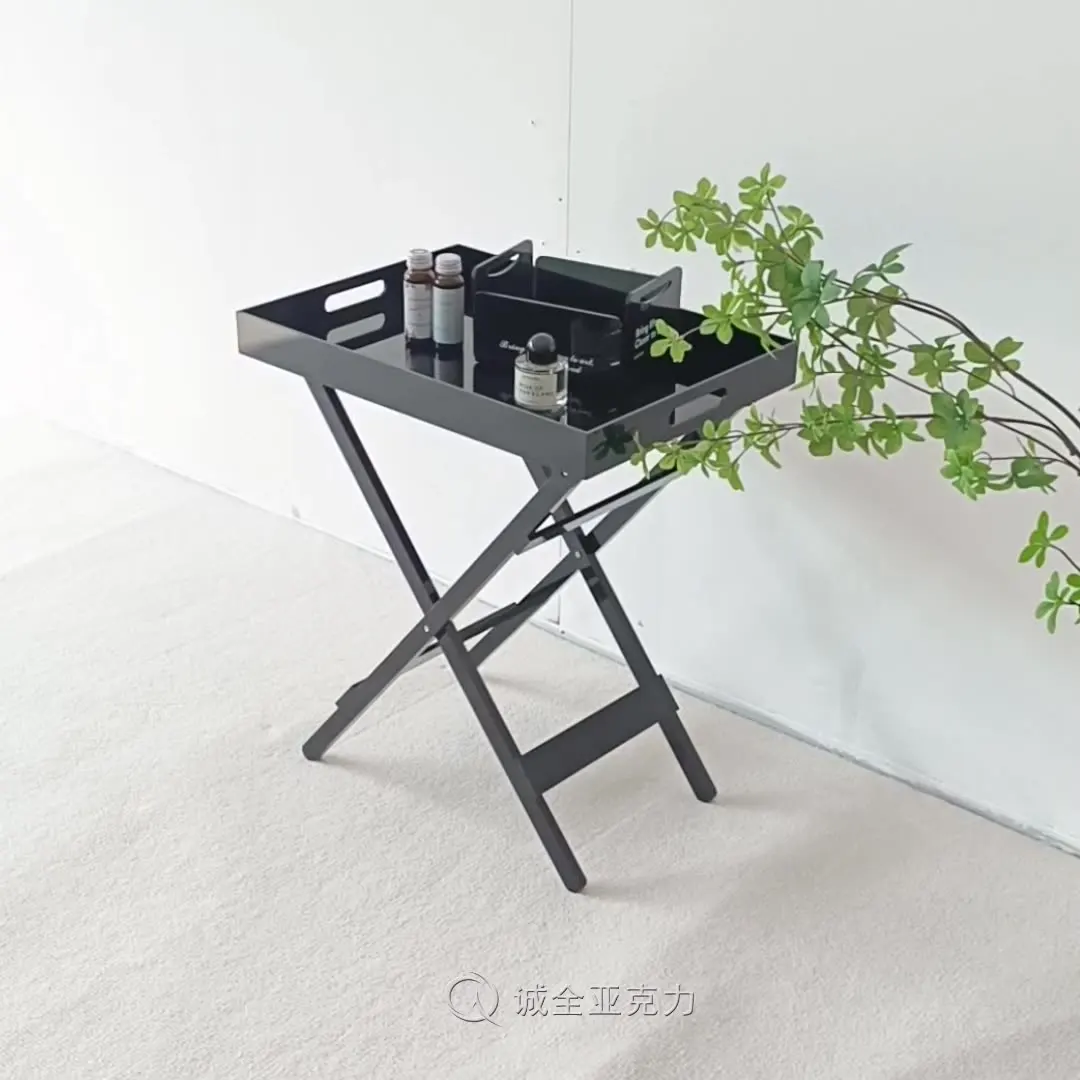 

Складная акриловая черная стойка для хранения, удобная стойка для хранения на открытом воздухе для отдыха