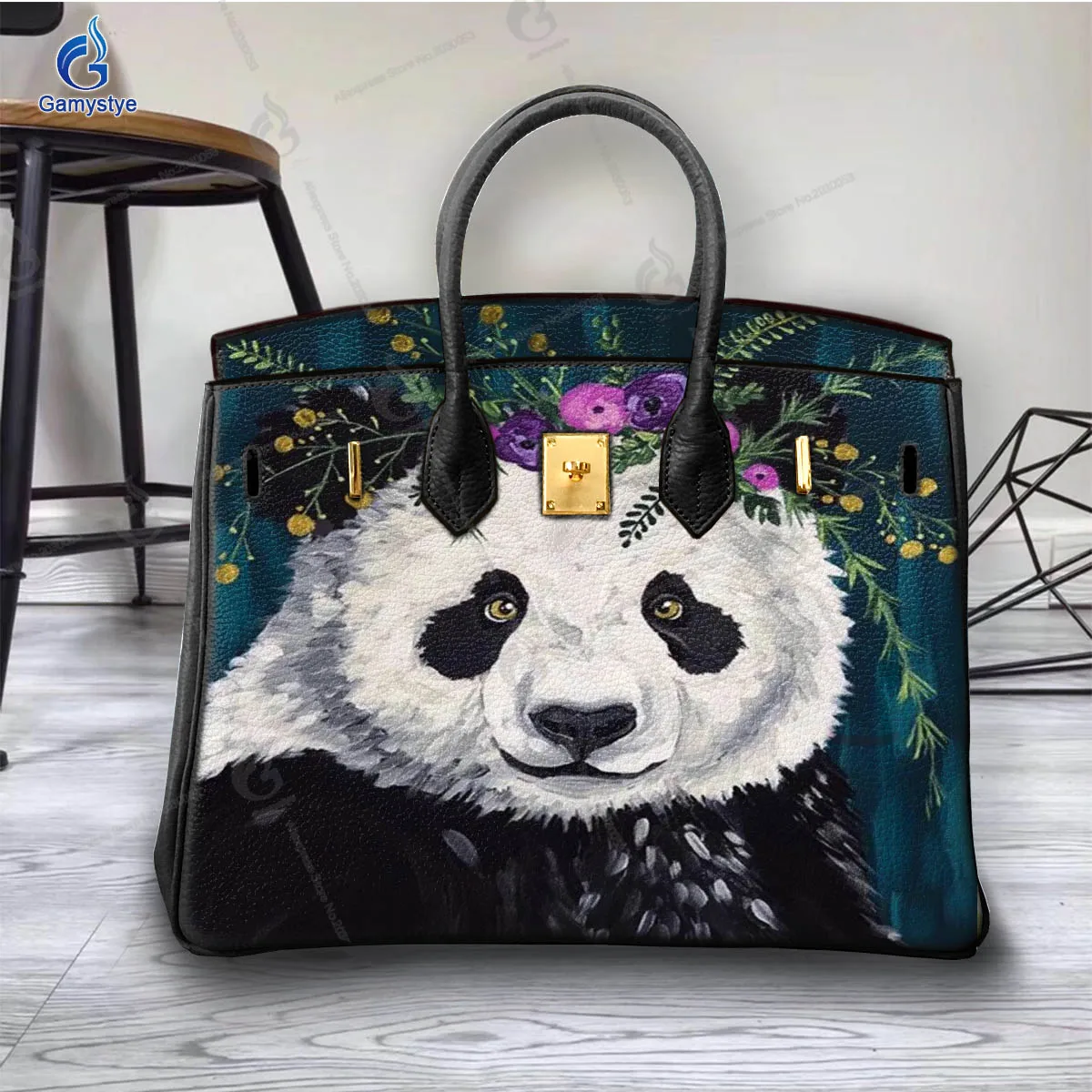 

Personalizar bolso Art Hand Painted A Lovely Cat Bag Women Clutch purses and handbag Designer Ladies purses Genuine Togo Leather