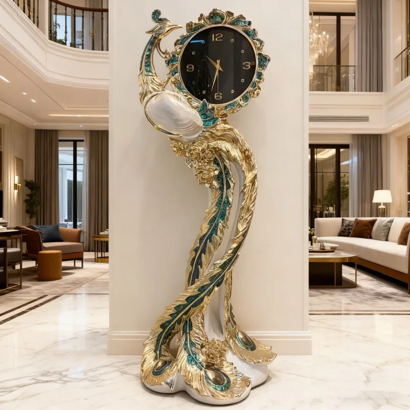 Floor clock manufacturers supply TV cabinet ornaments, European light luxury living room entrance housewarming decorations