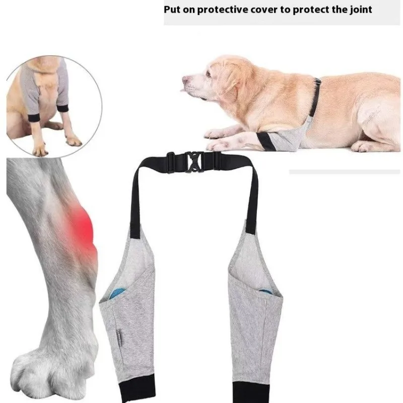 

Soft Joint Support Wrap for Large Dogs Adjustable Dog Knee Brace Protective Leg Sleeve Pet Injury Recovery Gear