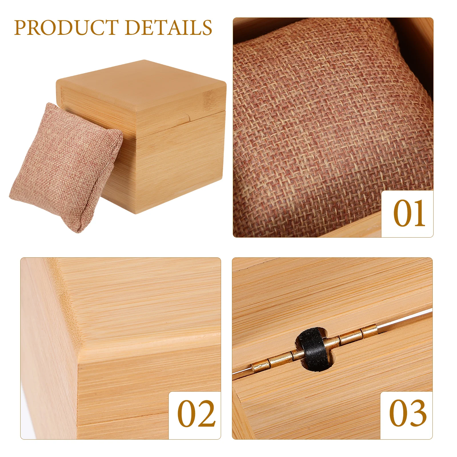 Bamboo Watch Single Packaging Watch Box Case Portable Travel Holder Storage ganizer Packaging Box Small Display Case