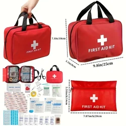 Comprehensive First Aid Kit Bundle for Home, Car, Camping, Hiking - Essential Emergency Preparedness Gear with Multiple Componen