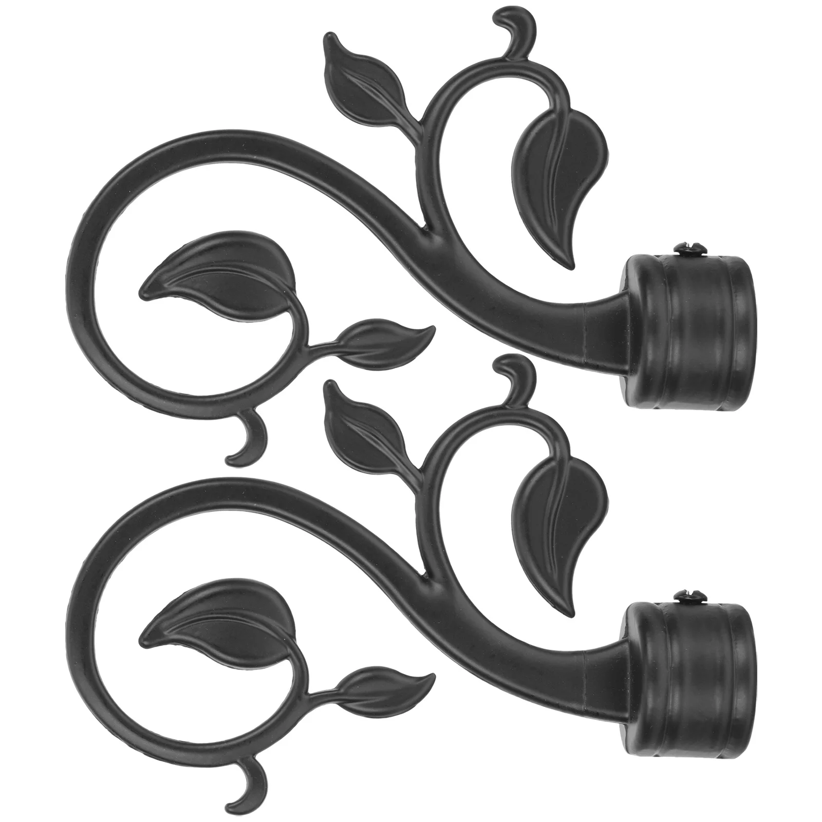 2 قطعة ستارة النافذة قضيب نهاية قبعات تصميم أنيق الستار Finials سهلة التركيب ثنى القطب ديكور المنزل مكتب الديكور قضيب