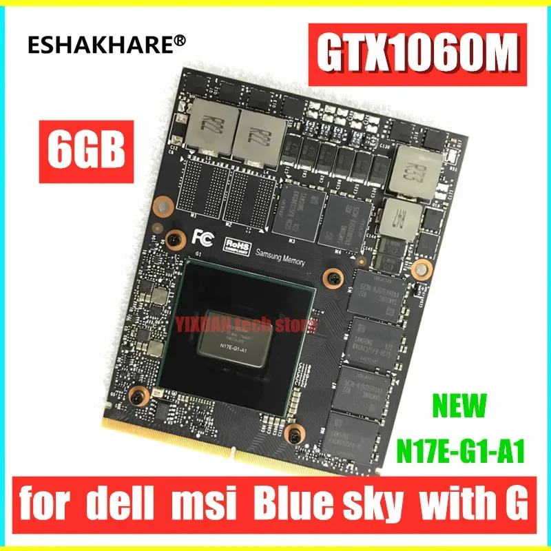 Tarjeta gráfica GPU GTX1060m GTX 970M 1060M 6GB GTX1070M 8GB para Dell Alienware 18 M18X R2 R3 R4, para HP, para portátiles MSI Clevo