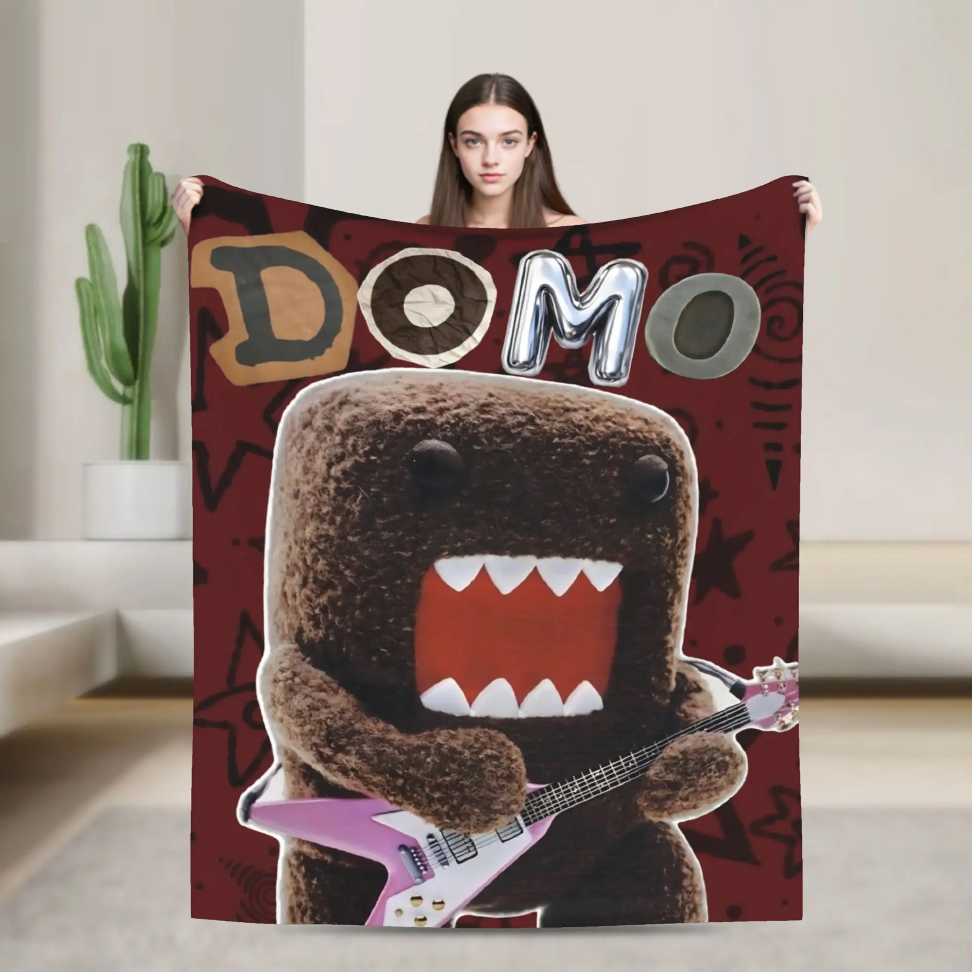 Super Soft Domo Kun Throw Blanket Premium Fleece Flannel Lightweight  Bed Blanket Cozy Plush Blankets All Season Use
