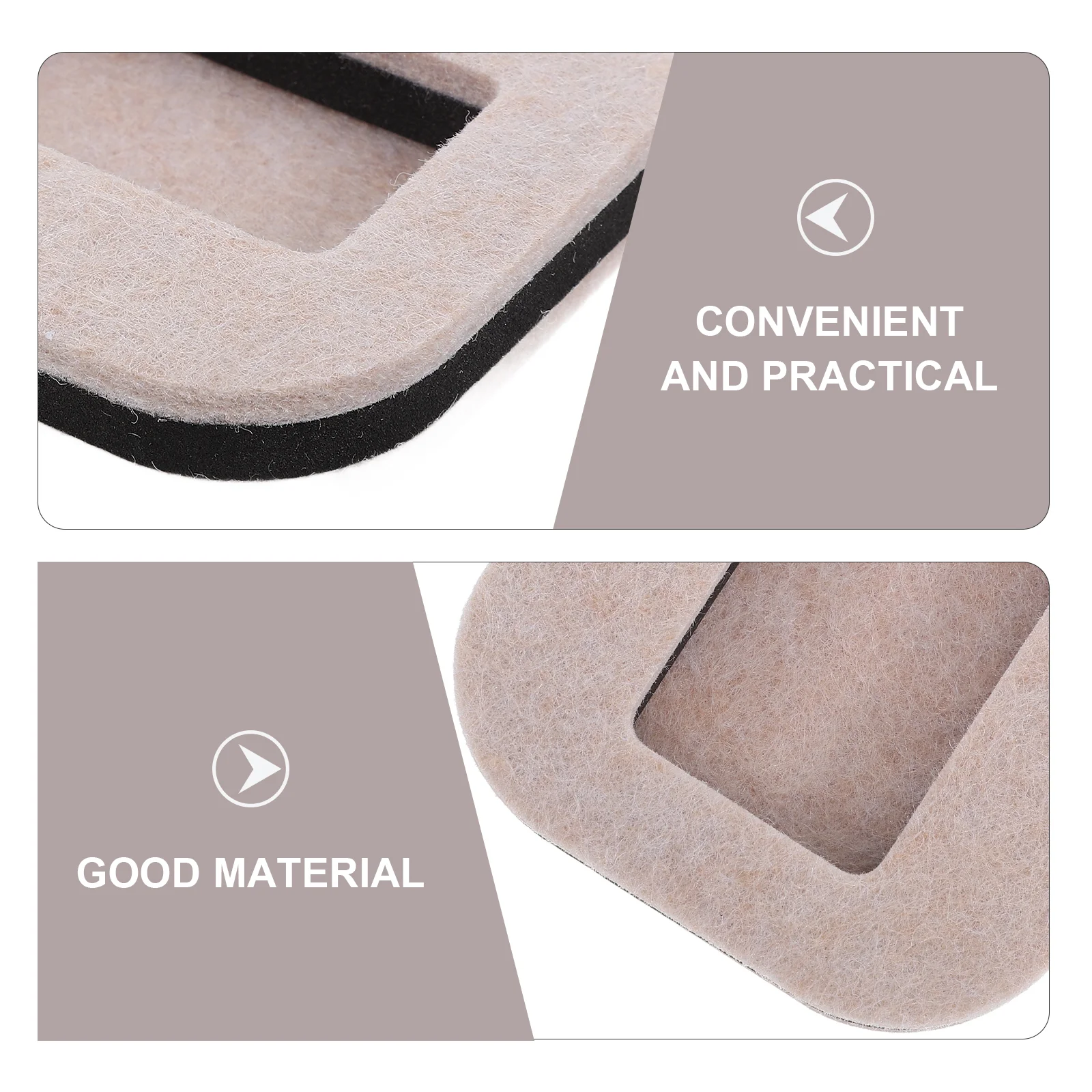 Borracha Roller Cup Caster, móveis Coasters, Floor Card, Rolhas de cadeira, Feltro Wheel Table, 4 pcs