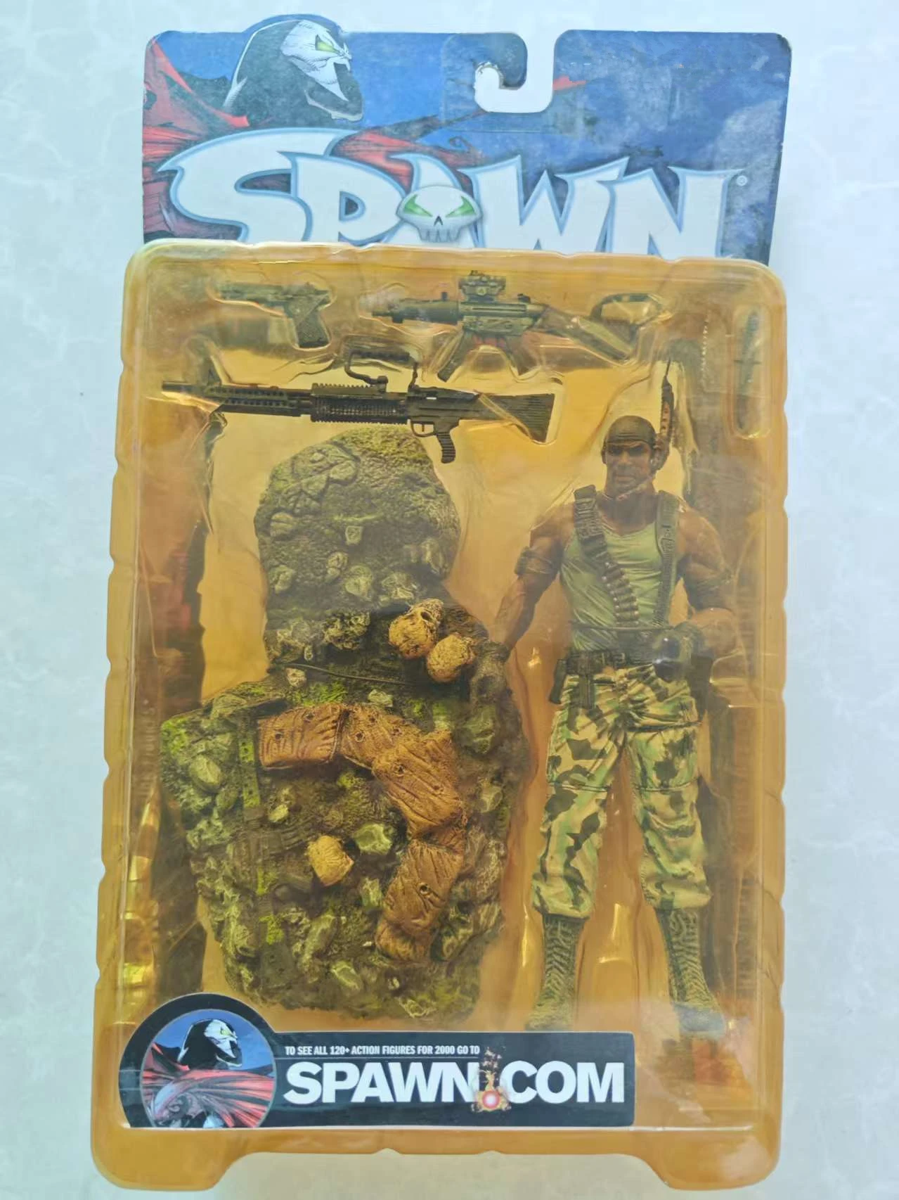

Фигурка McFarlane Spawn Classic Series 17, Al Simmons с базой, редкие винтажные игрушки, коробка слегка желтого цвета