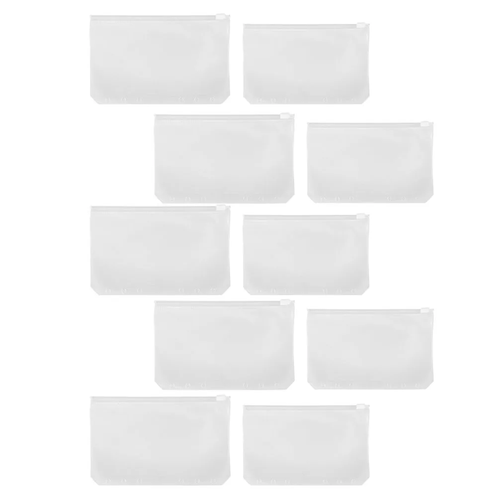 Borsa per documenti da 20 pezzi Porta documenti impermeabile in PVC trasparente Organizzatore di documenti con cerniera per studio a casa in ufficio