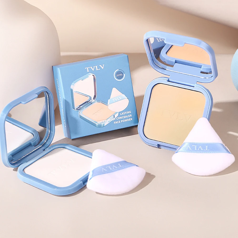 6-Farben-Matt-Gesichts-Concealer-Puder, aufhellendes Make-up, transparent, wasserdicht, schweißbeständig, Kosmetik-Fixierpulver