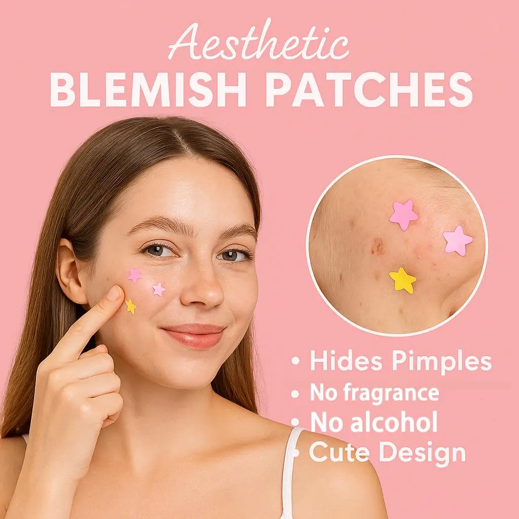 Star shaped hydrocolloid acne patch 480 tablets/box, non irritating absorption acne patch, effectively removes secretions