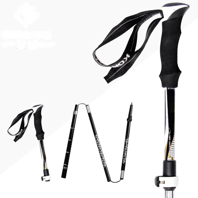 Carbon Mountaineering Staff Ultra Light Portable Multifunctional Straight Shank Alloy Mountaineering Staff