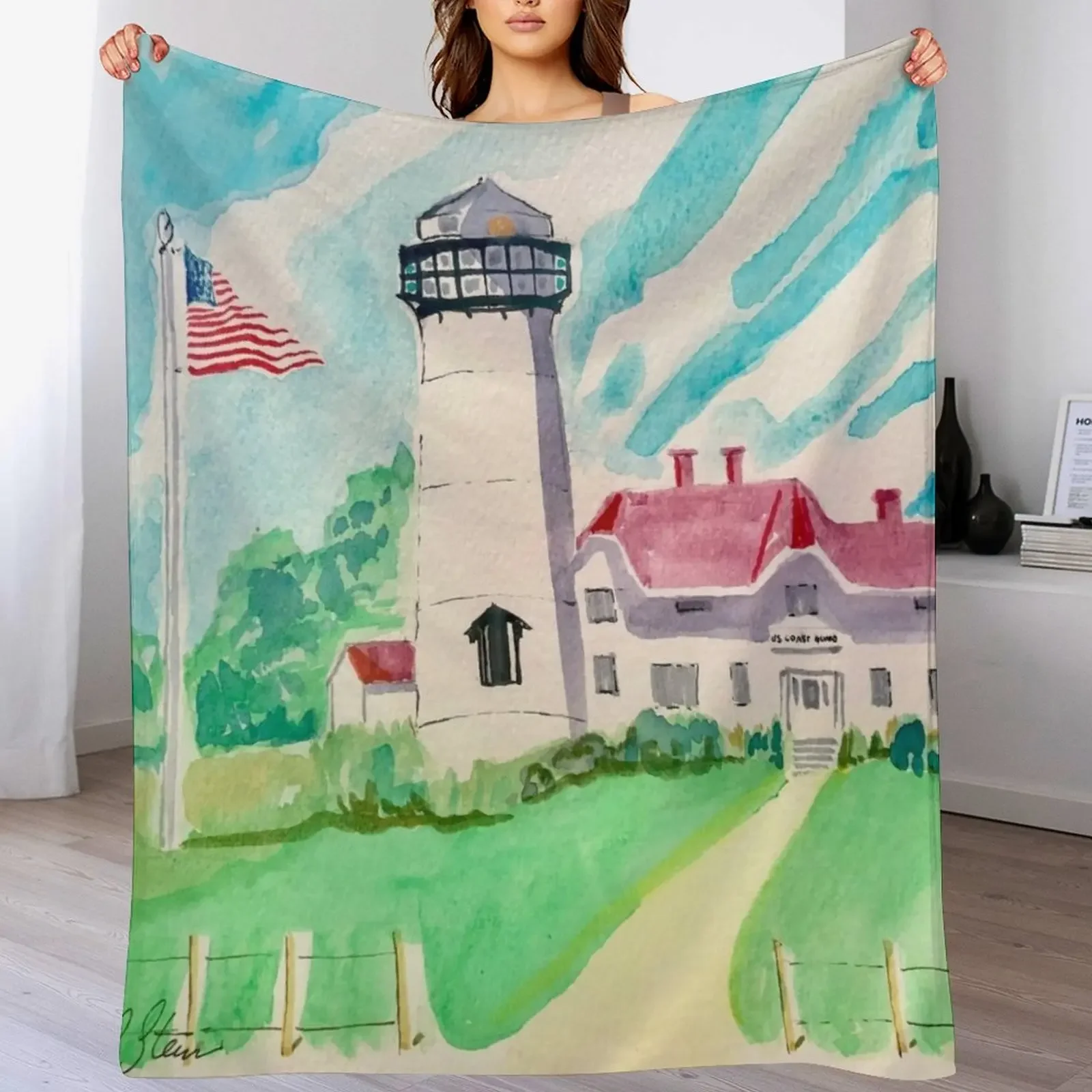 

New Chatham Lighthouse Throw Blanket Custom Fashion Sofas Sleeping Bag Blankets For Baby Blankets