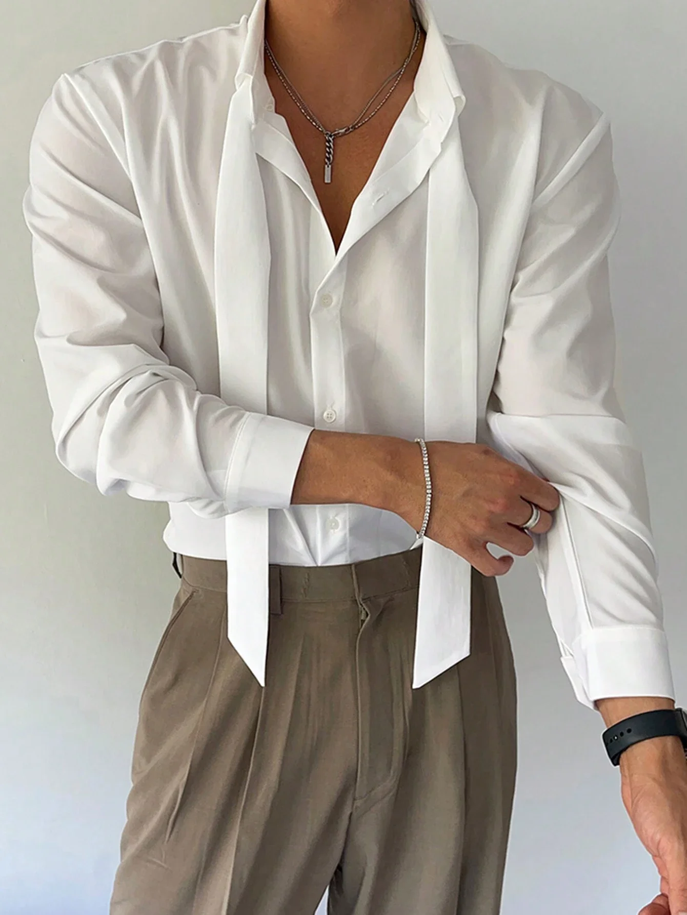 

Mens 3/4 Sleeve Casual Shirt 4-Way Stretch Lightweight