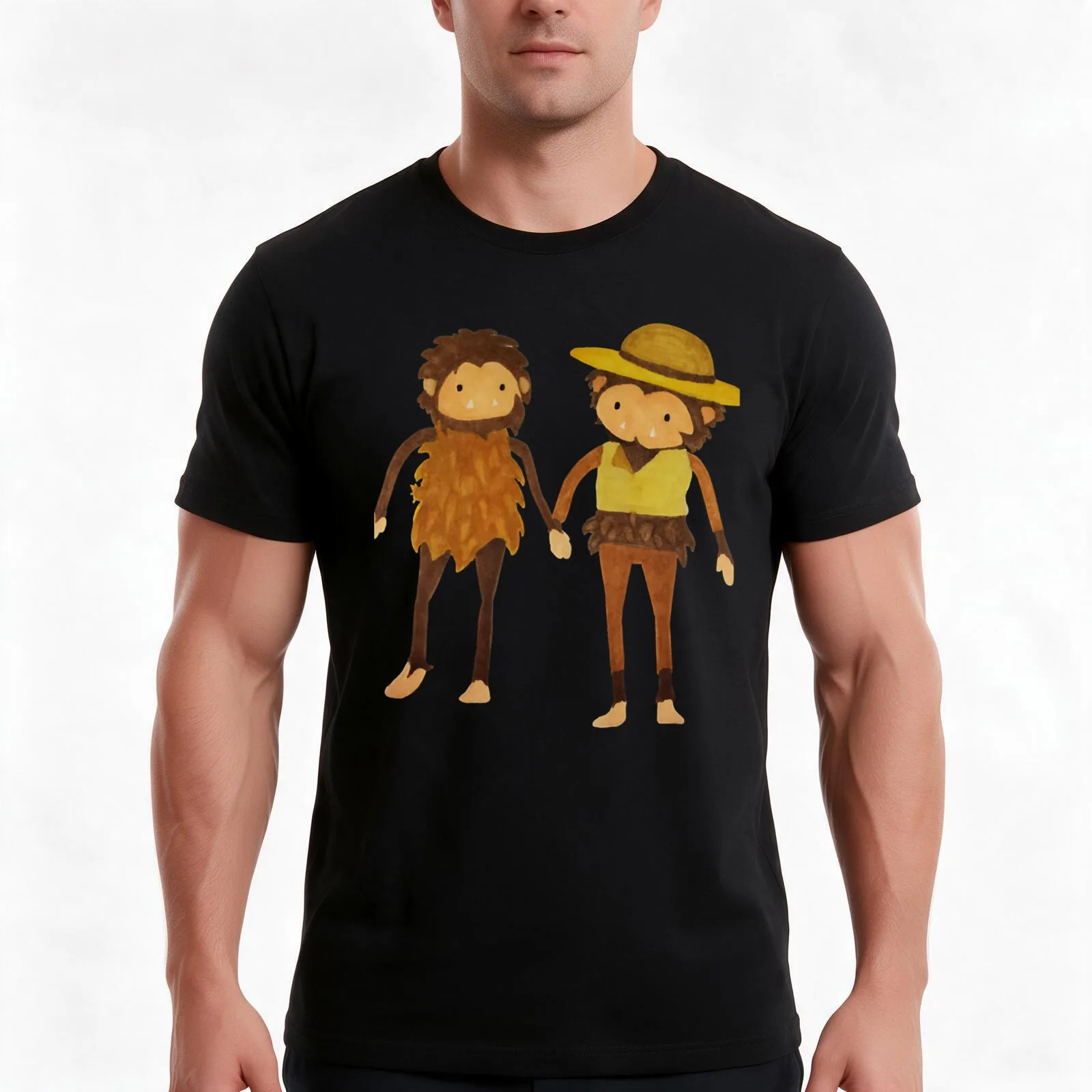 sneaky sasquatch T-Shirt, Summer Casual Cotton Tee, Oversized Streetwear Tops, Vintage Graphic Print, Loose Fit Short Sleeve