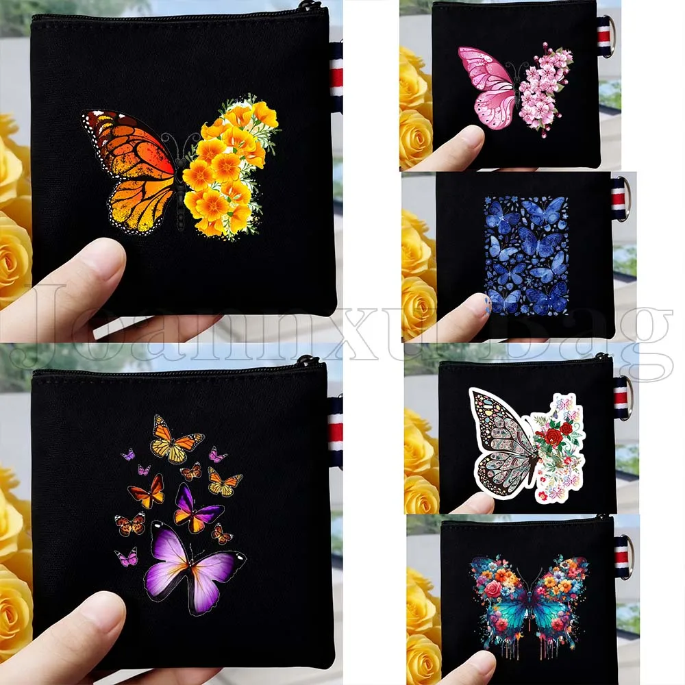 

Кошелек-ключница/сумочка/чехол для монет с изображением бабочек и цветов Metamorphosis Cherry Blossom Botanical Beauty