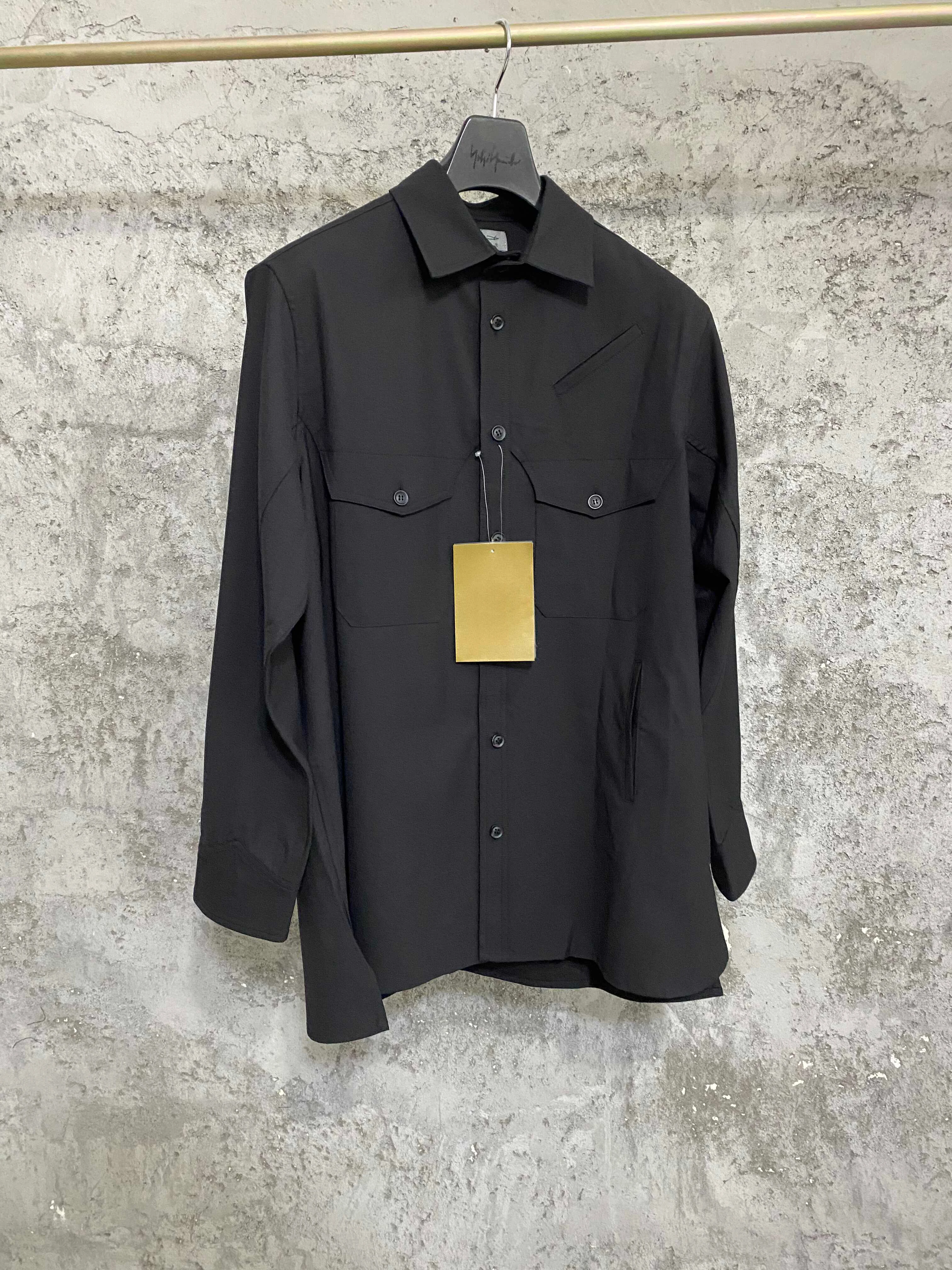 TOP-YAMAMOTO Casaco de viajante com vários bolsos original, jaqueta camisa preta, roupa de trabalho