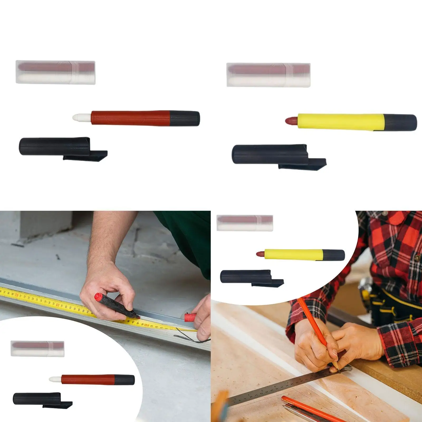 Carpenter Marker Multifunction Woodworker Pen for Drill Hole Stone Rock