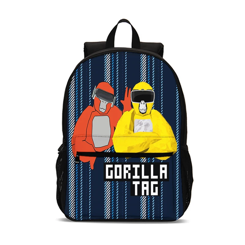 حقيبة مدرسية مطبوعة برسوم كرتونية من Gorilla لحقيبة الظهر الابتدائية، حقائب مدرسية كبيرة للرسوم المتحركة للأولاد والبنات، حقيبة أطفال متينة علامة Gorilla