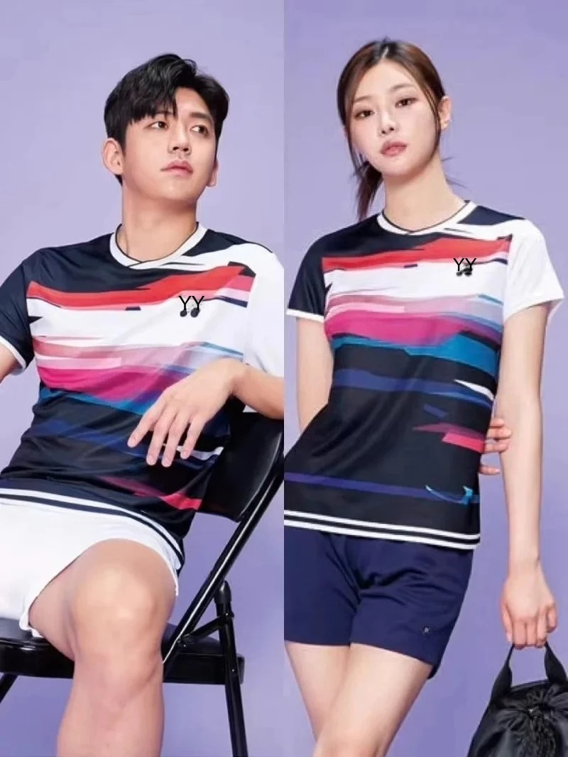 

New YY Badminton Top Tennis Suit Competition Training Suit Quick-drying Breathable Sweat-absorbent Short-sleeved T-shirt