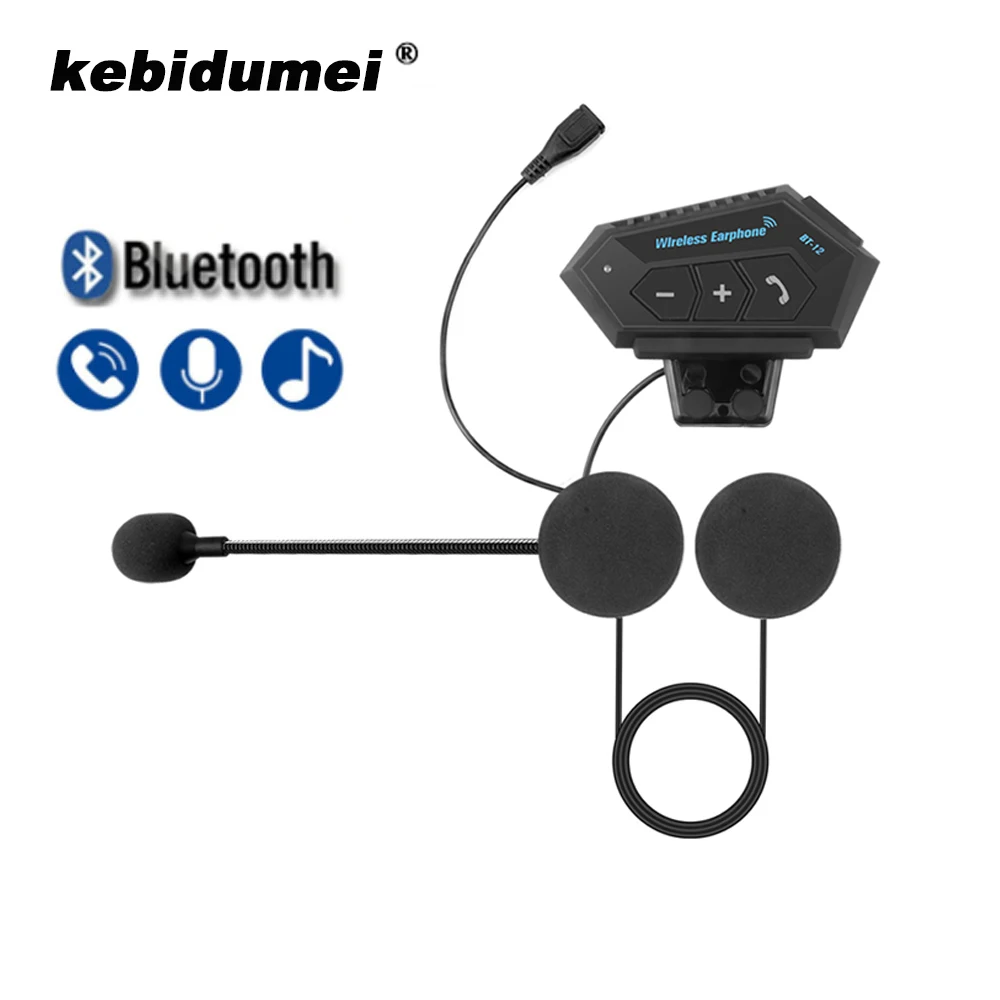 

Bluetooth Motorcycle Helmet Headset Wireless Stereo MP3 Music Player Speaker Hands-free call Kit Waterproof Earphone Hard Mic