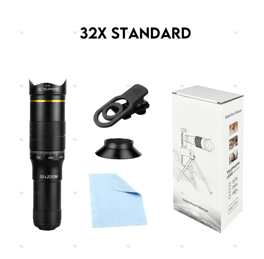 CAOX 32x Professionelles Konzert-Monokular-Teleskop, HD-Zoom-Handy-Kameralinsen-Teleskop, Geeignet für Camping und Konzerte – Detail 8