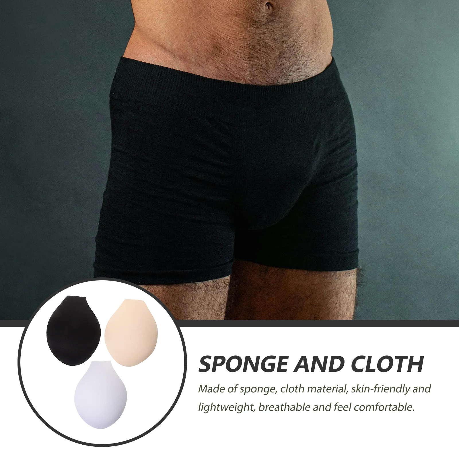 

6pcs Sponge Underpant Pads For Comfortable Breathable Swim Running Protection Removable Accessory