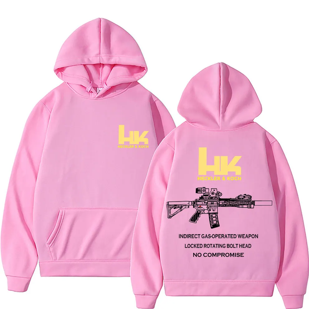 Heckler & Koch HK Fashion M4 Waffendesign Herren Casual Retro Trend Pullover Streetwear Herbst- und Winter-Warmer Hoodie – Detail 1