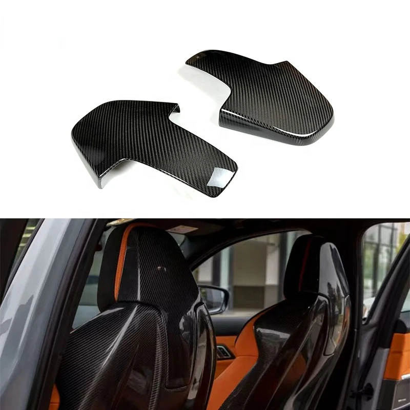 

Dry Carbon Fiber Seat Back Cover Trim For BMW M3 G80 G82 M4 M8 F91 F92 F93 X3M F97 X4M F98 Car Styling Interior Trims