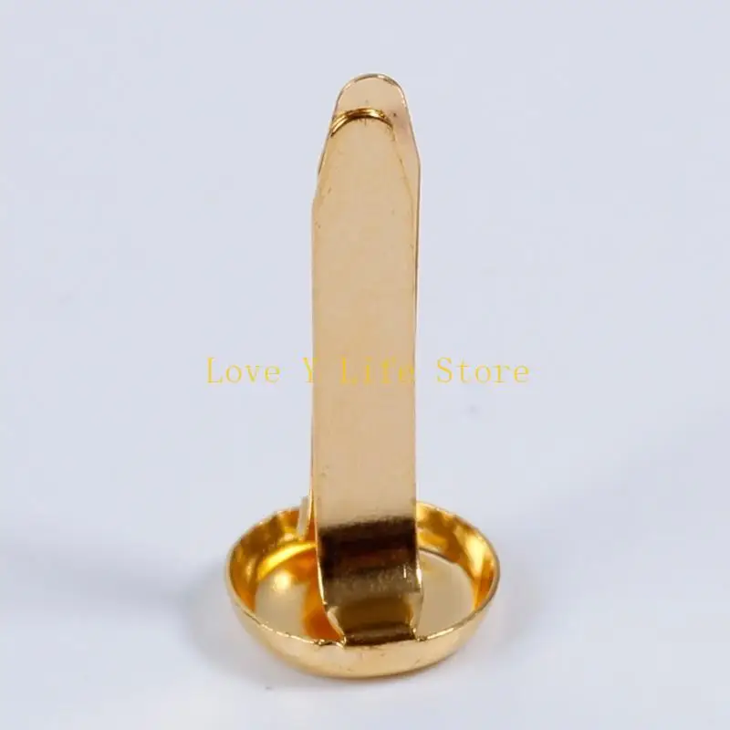 L74C Gold Paper Stables Mini Brads Clips Clips Round Clips for School Office