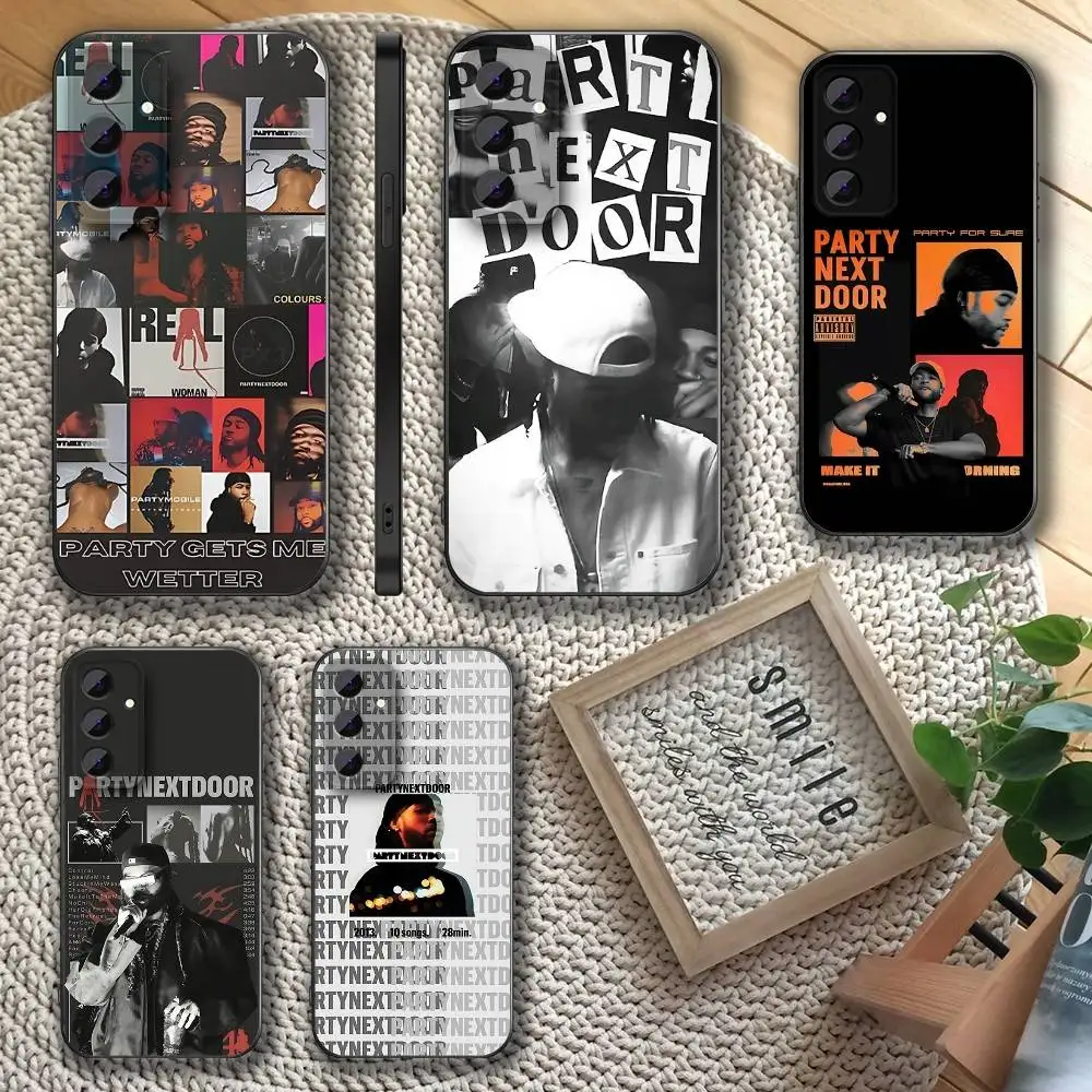 

P-PARTYNEXTDOOR Phone Case For Samsung S 25,24,23,22,30,21,10,9,Ultra,Plus,Lite,FE,4,5 G Soft Black Case