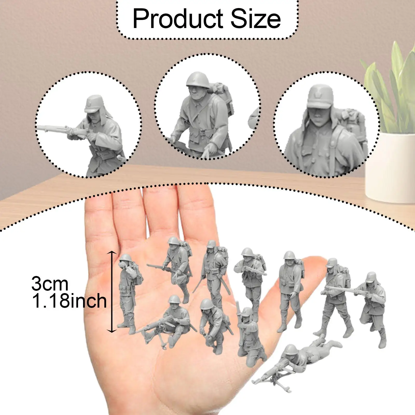 11x figurines miniatures non peintes, pour loisirs en famille